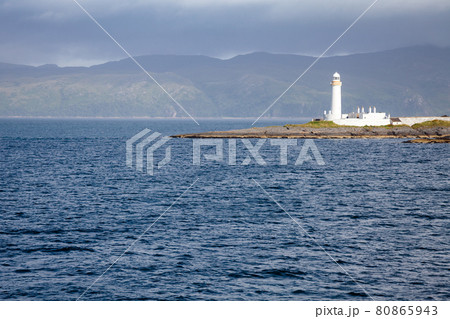 Eilean Musdile lighthouse Firth of Lorn Inner Hebrides Scotland UK 80865943