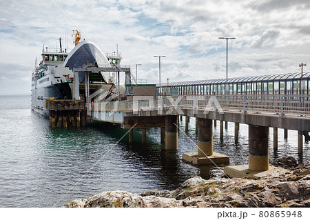 Ferry at terminal Inner Hebrides Scotland UK Ferry at terminal Inner Hebrides Scotland UK 80865948