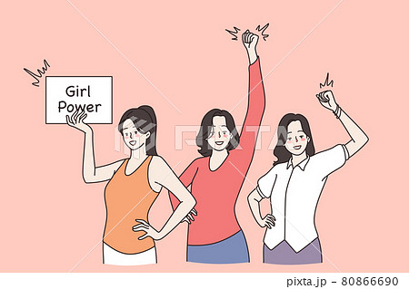 Girl power and feminism concept 80866690
