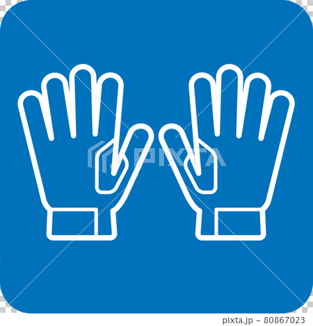 Leather gloves pictogram Leather gloves pictogram 80867023