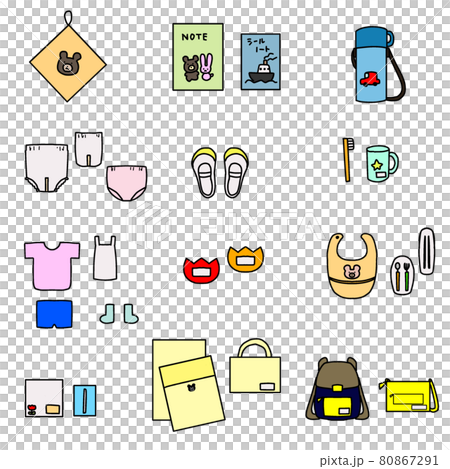 保育園や幼稚園に持っていく物リスト 保育園や幼稚園に持っていく物リスト 80867291