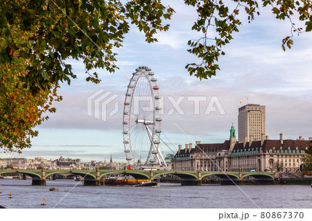 London cityscape with Westminster Bridge and London Eye London cityscape with Westminster Bridge and London Eye 80867370