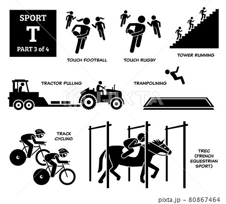 Sport Games Alphabet T Vector Icons Pictogram のイラスト素材