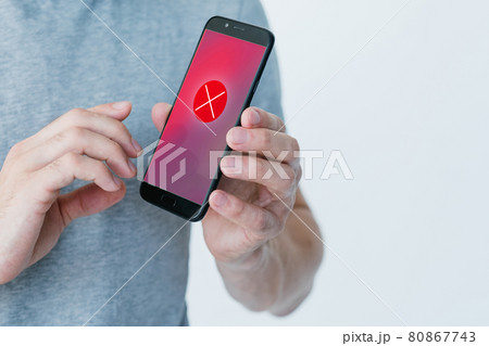 mobile error access block user phone red warning mobile error access block user phone red warning 80867743