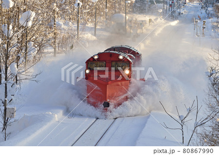 宗谷本線　蘭留ー塩狩　JR北海道　DE15-2515（旭川）　排雪列車 80867990