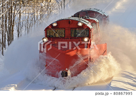 宗谷本線　蘭留ー塩狩　JR北海道　DE15-2515（旭川）　排雪列車 80867995