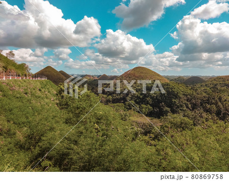 Scenic view of the Chocolate Hills in Bohol, Philippines Scenic view of the Chocolate Hills in Bohol, Philippines 80869758