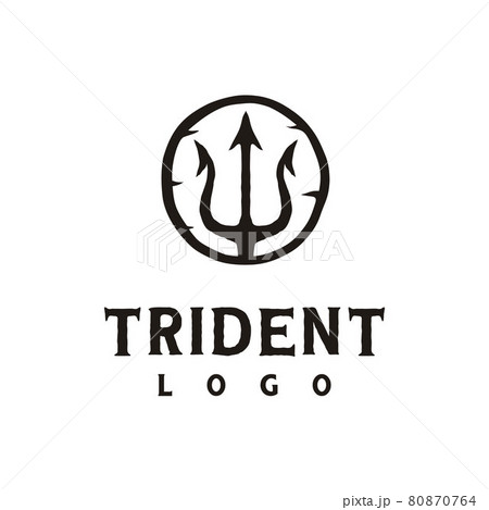 Vintage Retro Hipster Trident symbol, Poseidon Neptune God Triton King Logo Design Vintage Retro Hipster Trident symbol, Poseidon Neptune God Triton King Logo Design 80870764