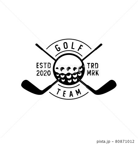 Western Golf Logo design, Vintage retro crossed stick golf badge label design Western Golf Logo design, Vintage retro crossed stick golf badge label design 80871012