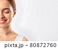 half face of a beautiful woman a beautiful portrait 80872760