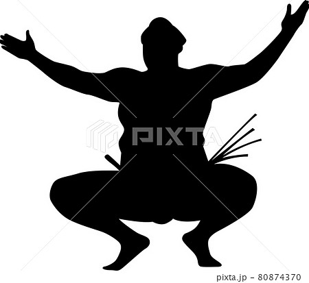 力士シルエット3 力士シルエット3 80874370