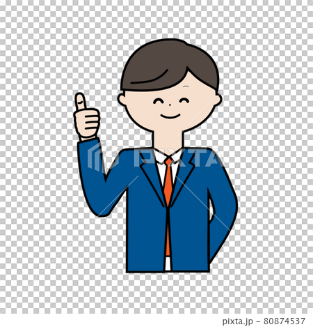 Image illustration (outline) that a young businessman likes Image illustration (outline) that a young businessman likes 80874537