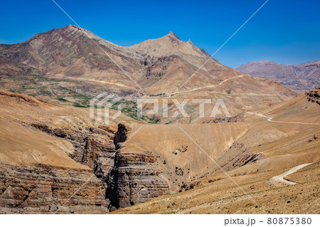 View of Spiti valley in Himalayas 80875380