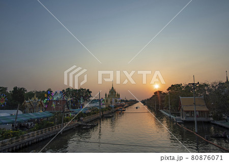 Buddhist ceremonies, temples, evening lighting and decorative lights at Buddhist temples Buddhist ceremonies, temples, evening lighting and decorative lights at Buddhist temples 80876071