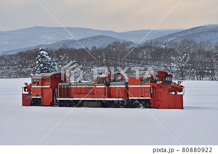 石北本線　伊香牛ー愛別　JR北海道　DE15-1543（旭川）　排雪列車 80880922