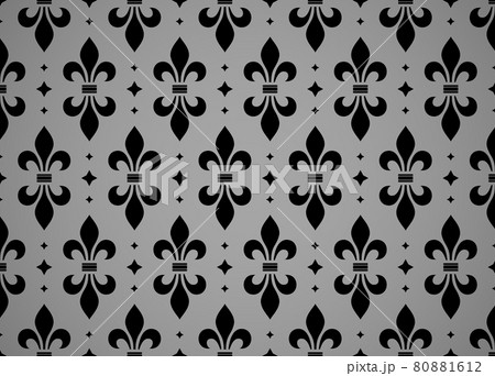 Flower geometric pattern. Seamless vector background. Black and gray ornament Flower geometric pattern. Seamless vector background. Black and gray ornament 80881612