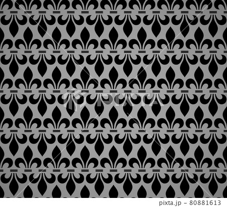 Flower geometric pattern. Seamless vector background. Black and gray ornament Flower geometric pattern. Seamless vector background. Black and gray ornament 80881613