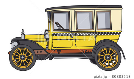 The vintage yellow taxi The vintage yellow taxi 80883513