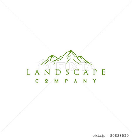 Landscape Hills / Mountain Peaks River Creek Minimalist logo design Landscape Hills / Mountain Peaks River Creek Minimalist logo design 80883639