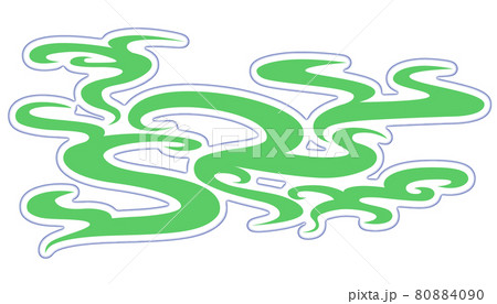 煙 植物 アール ヌーヴォー アイコン イラストのイラスト素材