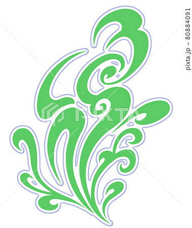 煙 植物 アール ヌーヴォー イラスト アイコンのイラスト素材