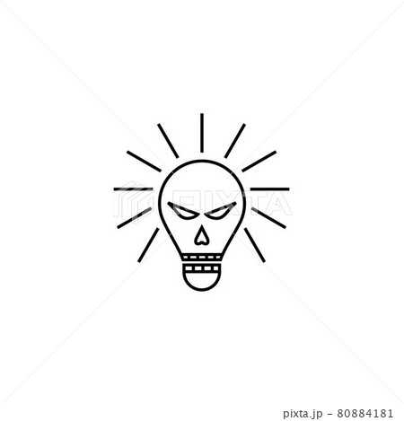 creative lamp with skull logo design creative lamp with skull logo design 80884181