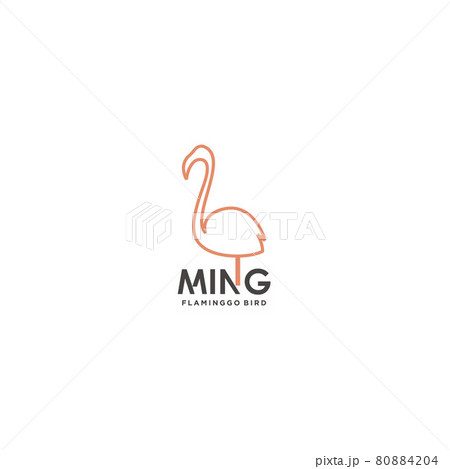 line art flamingo bird logo design line art flamingo bird logo design 80884204
