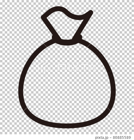 Simple bag line drawing icon / white background 80885589