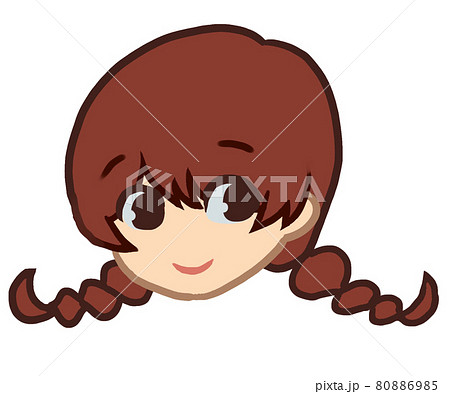 いろいろな髪形の女の子 シンプルアイコン いろいろな髪形の女の子 シンプルアイコン 80886985
