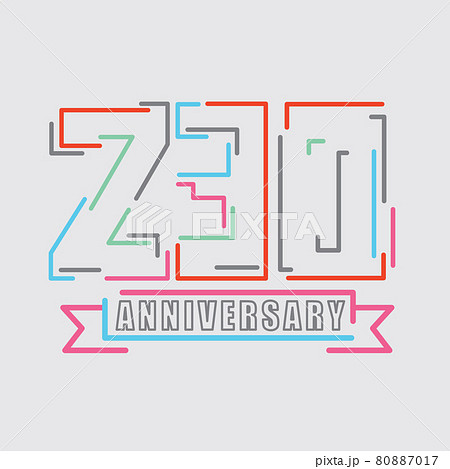 230th Years Anniversary Logo Birthday Celebration Abstract Design Vector Illustration. 80887017