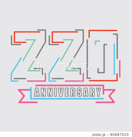 220th Years Anniversary Logo Birthday Celebration Abstract Design Vector Illustration. 220th Years Anniversary Logo Birthday Celebration Abstract Design Vector Illustration. 80887020