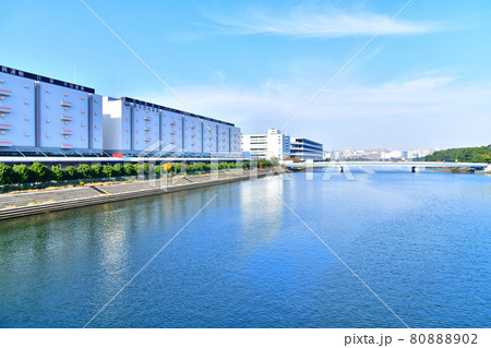 大和大橋／京浜運河より北側／新平和橋方面を望む(東京都大田区)【2020.11】 80888902