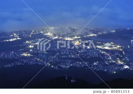 釜臥山からみた夜景 80891353