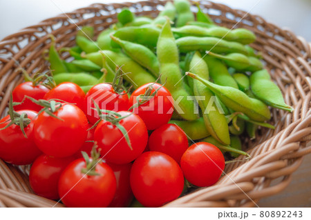 完熟ミニトマト　枝豆　野菜 80892243