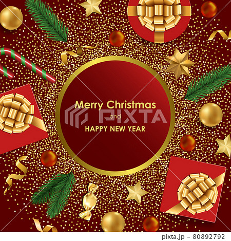 Christmas and New Year Luxury Greeting Card 80892792