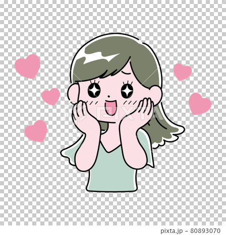 A woman who flutters and makes her eyes shine A woman who flutters and makes her eyes shine 80893070