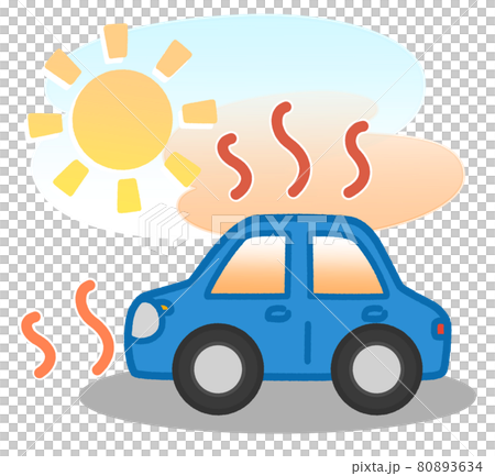 A car that is getting hot under the scorching sun A car that is getting hot under the scorching sun 80893634