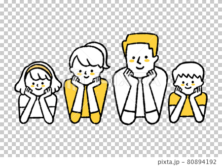 有肘部的一家四口 80894192