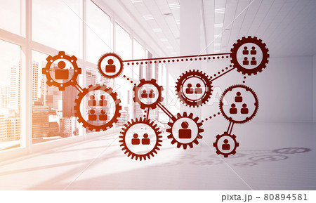 Networking and wireless connection as concept for effective modern business 80894581