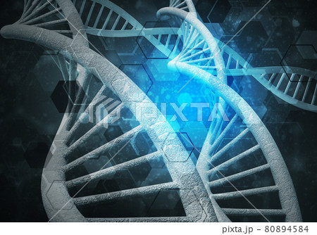 DNA molecules background 80894584