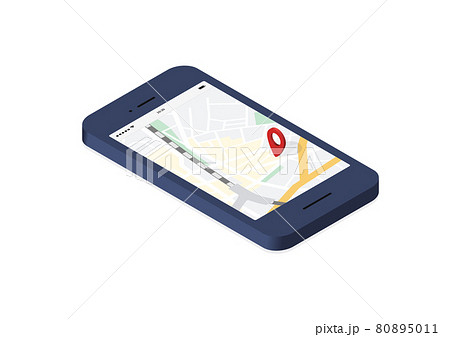 方向音痴におすすめの地図アプリ！なイラスト素材 80895011