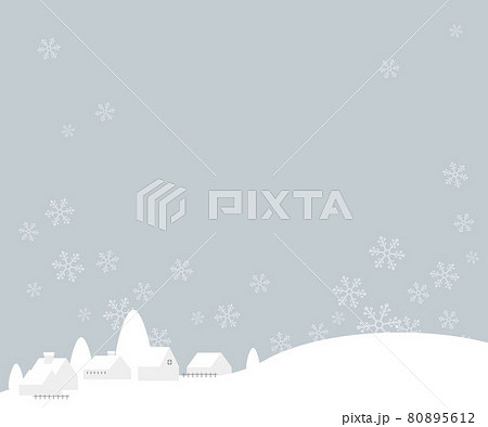 クリスマスイメージの背景イラスト ベクター 雪の結晶 80895612