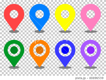 特定の位置情報を示すマーカーのイラスト 80896539