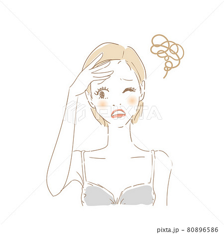 頭痛　女性 80896586