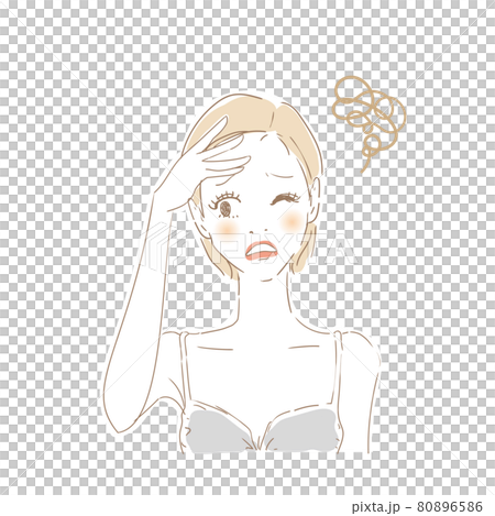 頭痛　女性 80896586