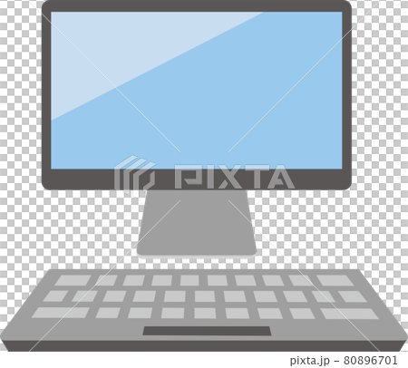 パソコン デスクトップのイラスト素材