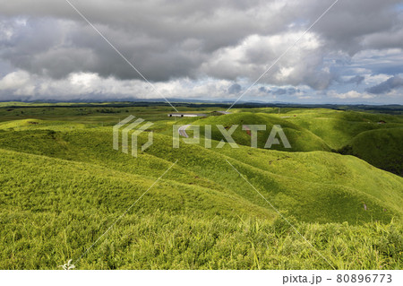 熊本の阿蘇外輪山大観峰展望台からの風景写真 80896773