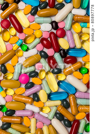 Assorted various kinds of pills. Assorted various kinds of pills. 80897778