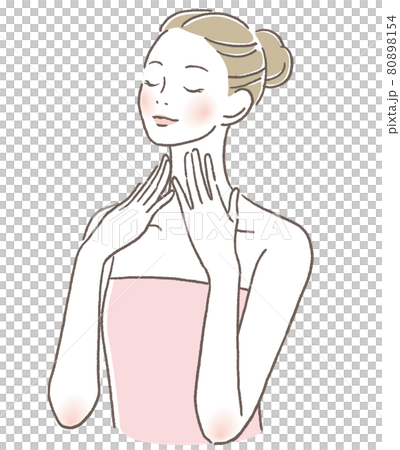 Woman doing face massage 80898154