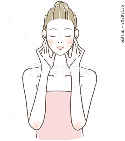 フェイスマッサージする女性 フェイスマッサージする女性 80898155